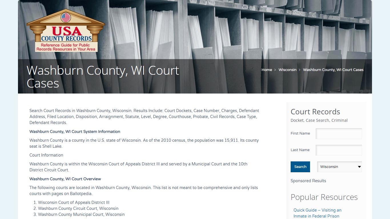 Washburn County Clerk Of Courts